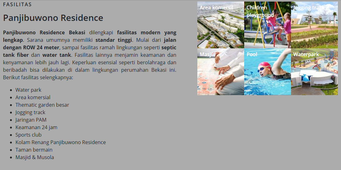 perumahan panjibuono residence bekasi